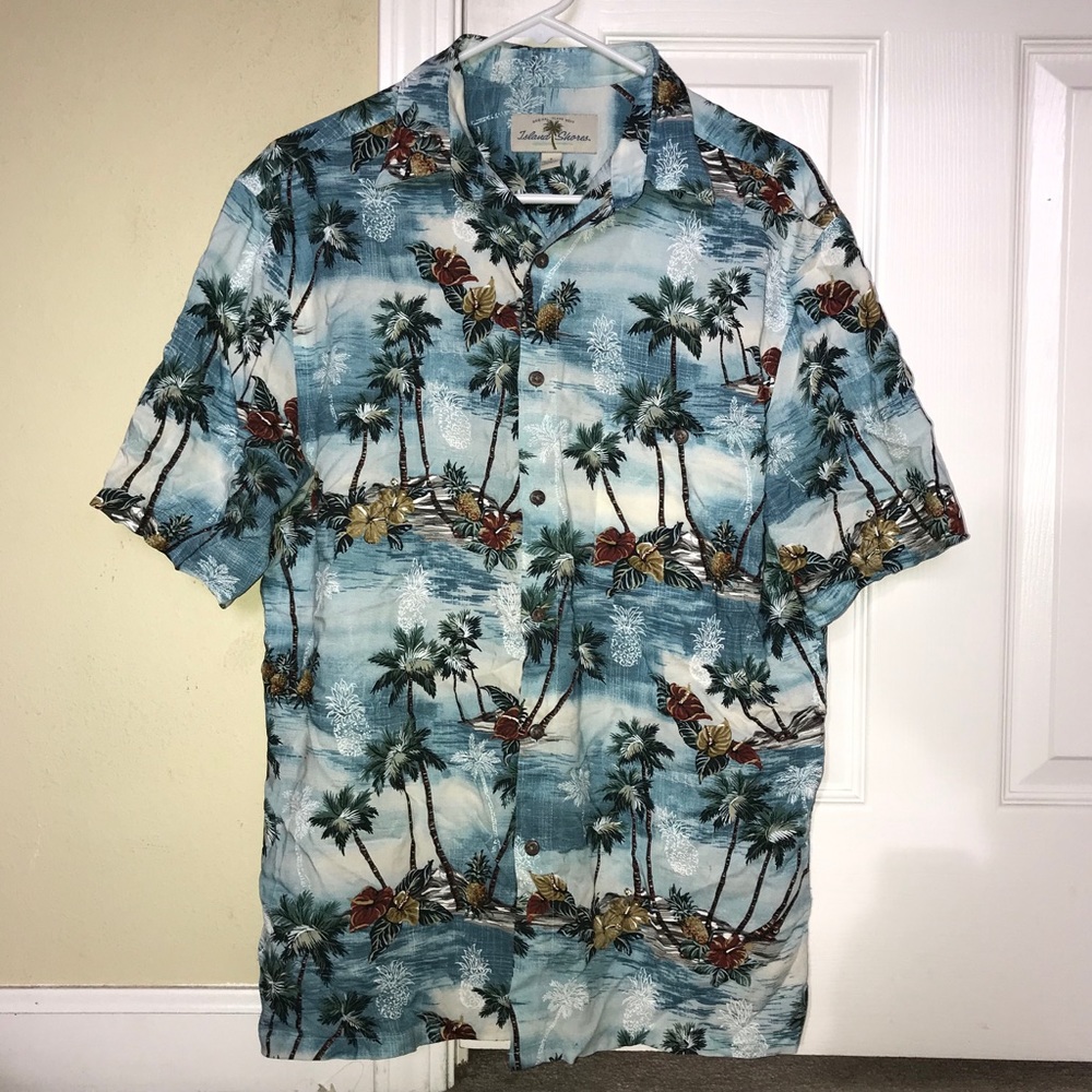 HAWAIIAN DAD BUTTON-FRONT SHIRT